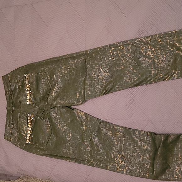 Ethyi Classic Size 2 Faux Snakeskin Pants - Picture 2 of 7